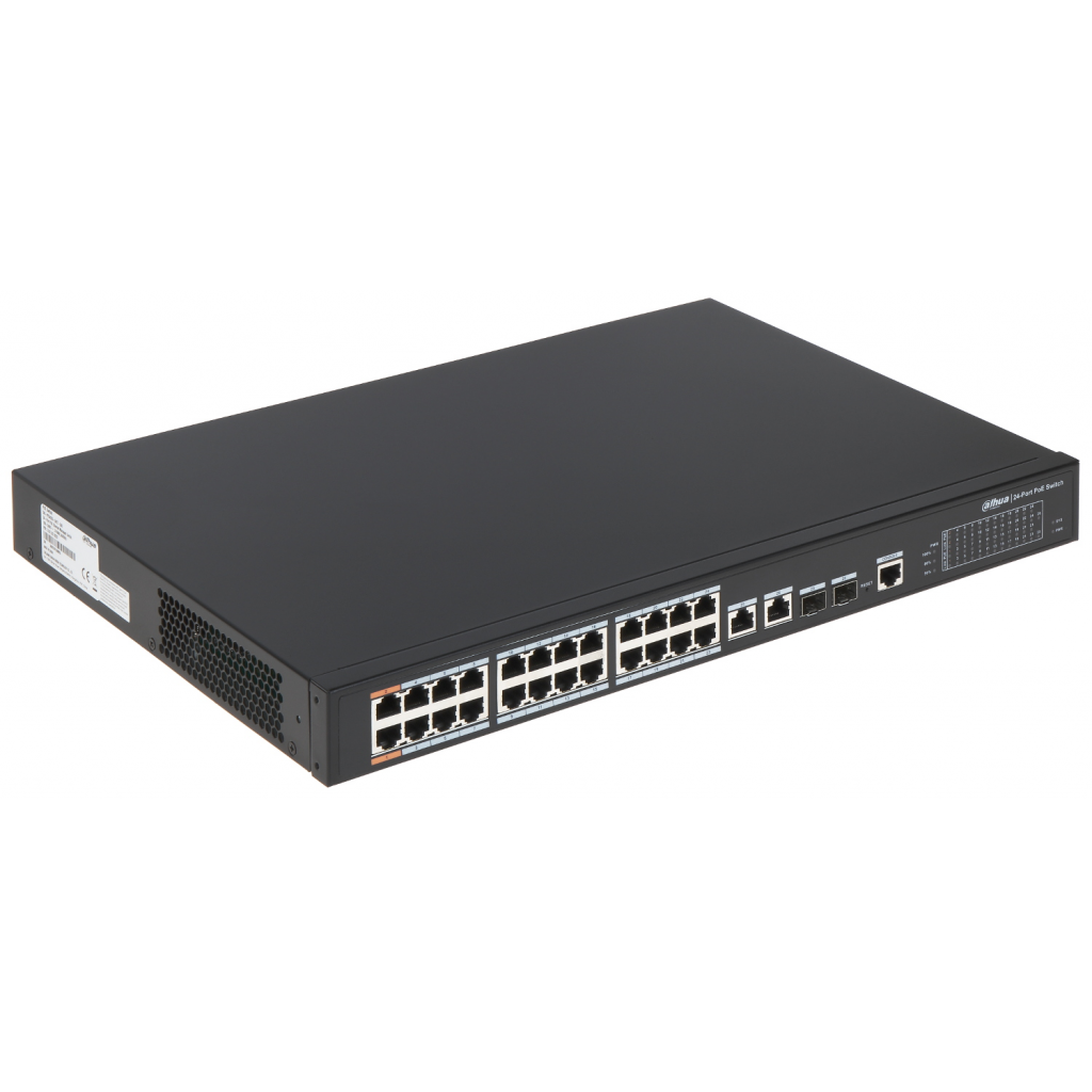 DAHUA PFS4226-24ET-240-V3 24FE PoE Port  (24xPoE 240W), 2x Combo SFP, 2Port Gigabit Uplink, Yönetilebilir  Switch